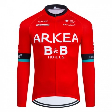 Wielershirt 2024 Arkea-B B Hotels Lange Mouw - Rood